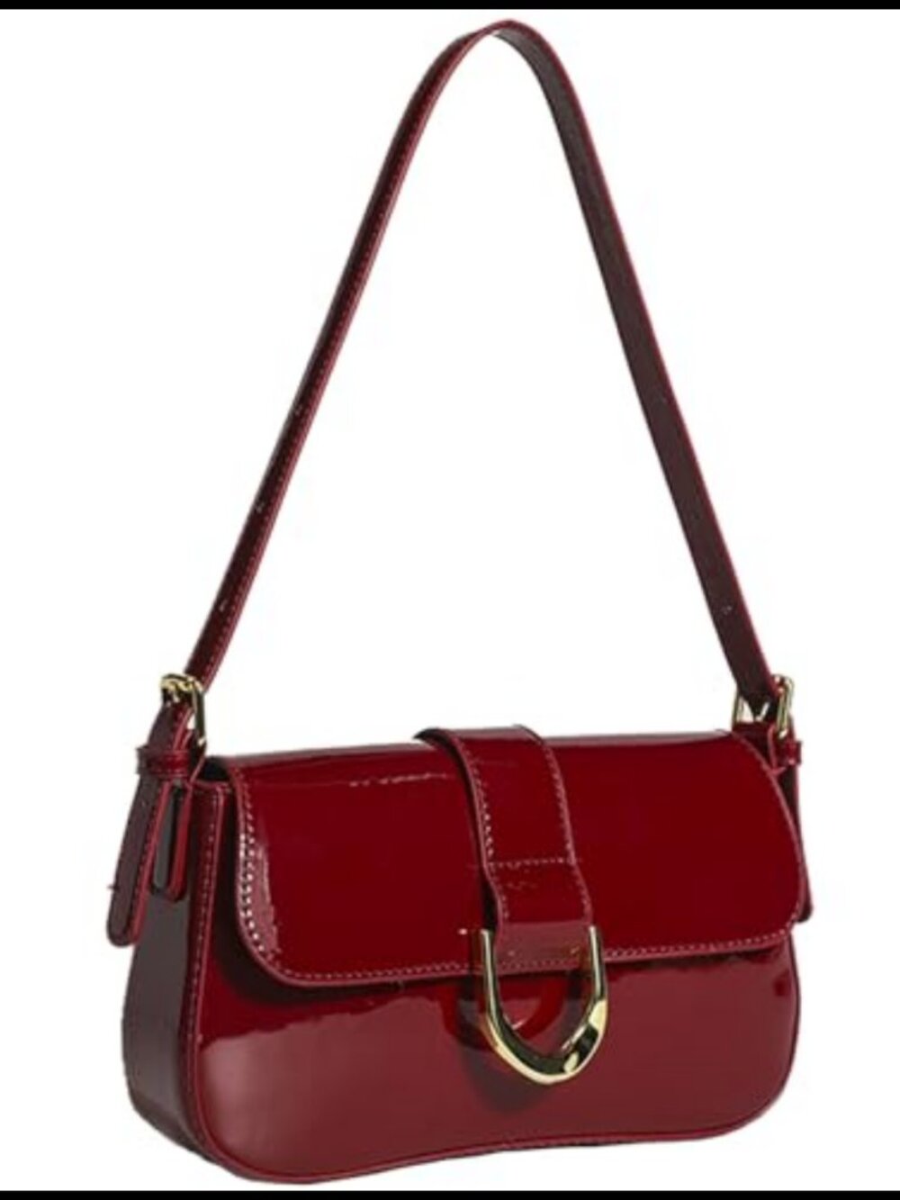PU Leather Hobo Shoulder Bag Crossbody Tote with Zipper Clos
